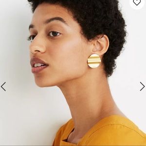 MADEWELL Gold-Plated Wavy Disc Earrings